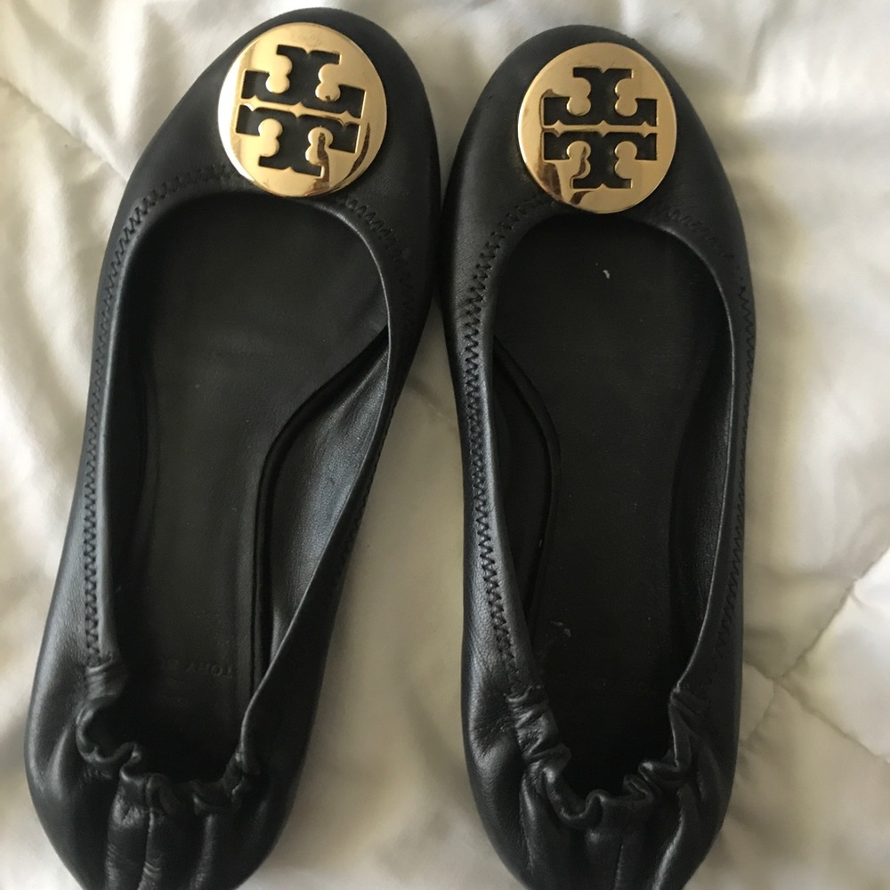 Black Tory Burch Reva flats